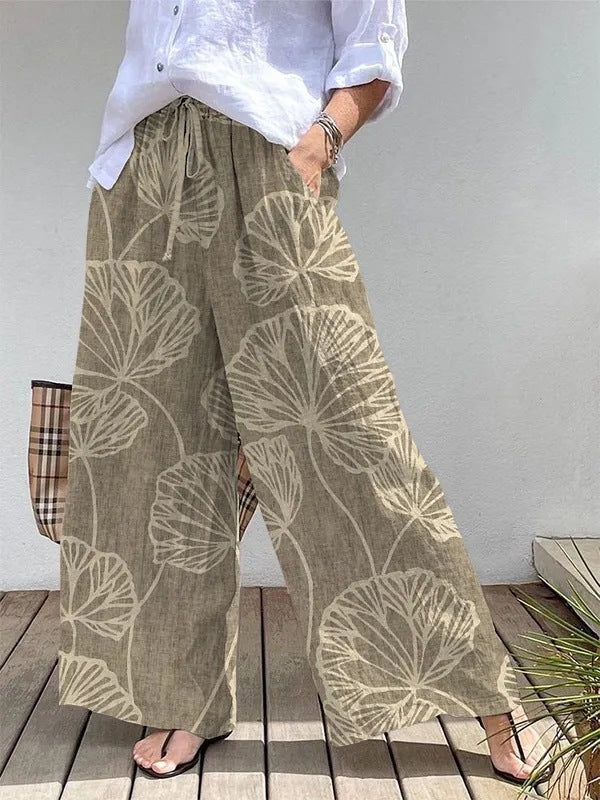 Comfort Loose Printed Trousers