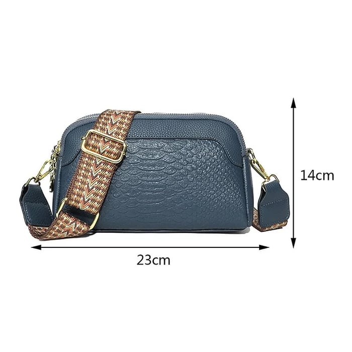 Greta™ - Leather Shoulder Bag with Alligator Pattern