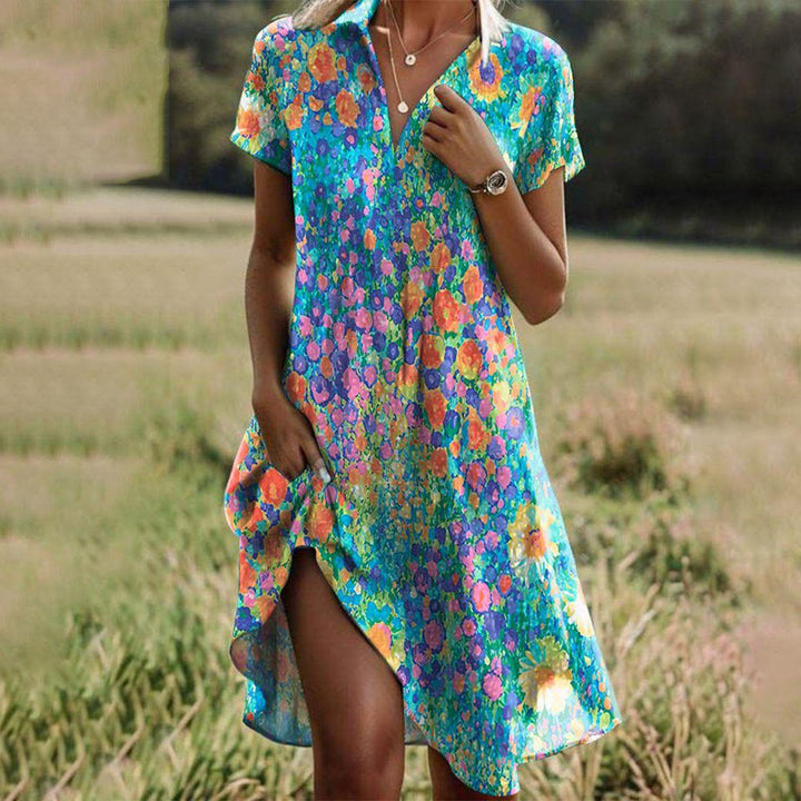 Maria™ | Vintage Floral Print Dress