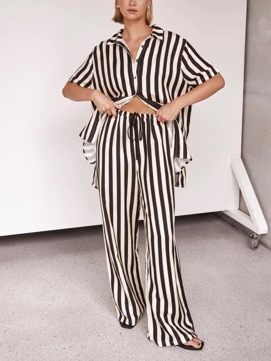 Resort Casual Striped Loose Set