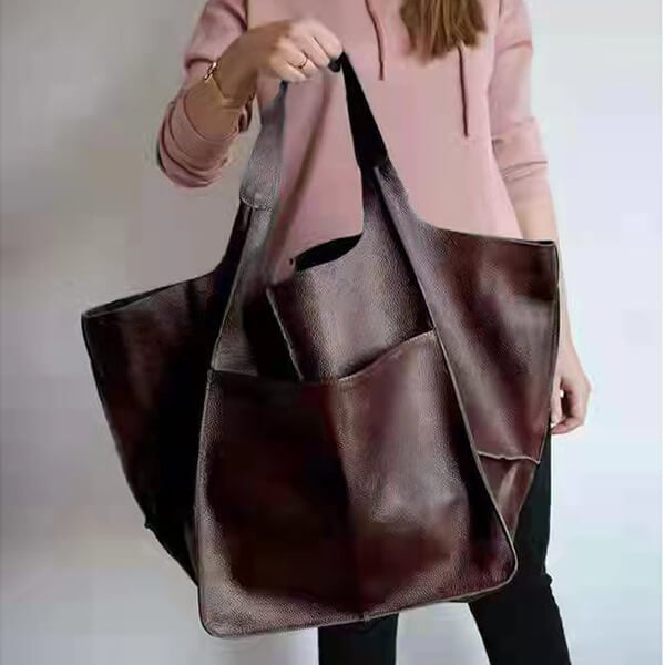 Carla™ - New oversized handcrafted handbag made from vegan leather