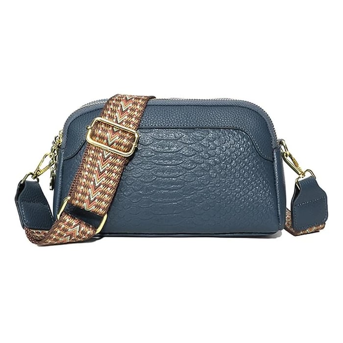 Greta™ - Leather Shoulder Bag with Alligator Pattern