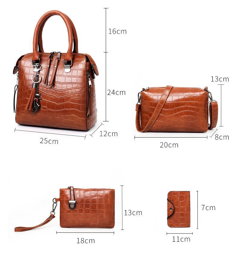 Harper™ - 4-Piece Modern Leather Bag Set