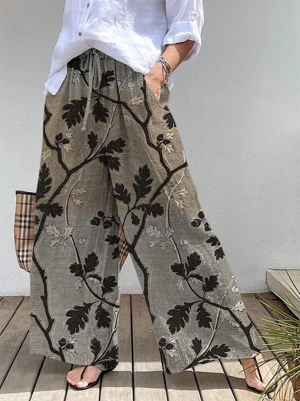 Comfort Loose Printed Trousers