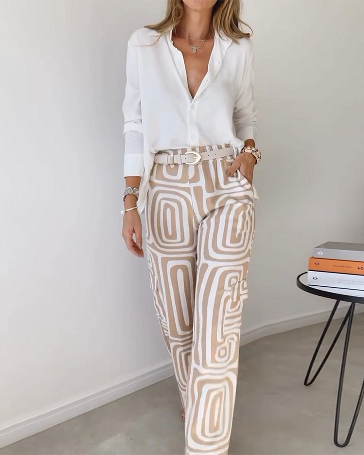 Lapel Two-piece Set