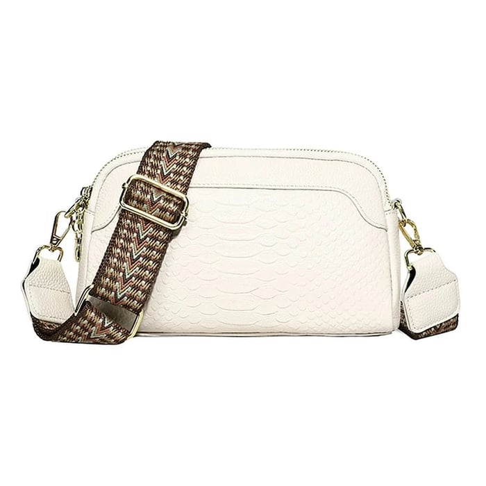 Greta™ - Leather Shoulder Bag with Alligator Pattern