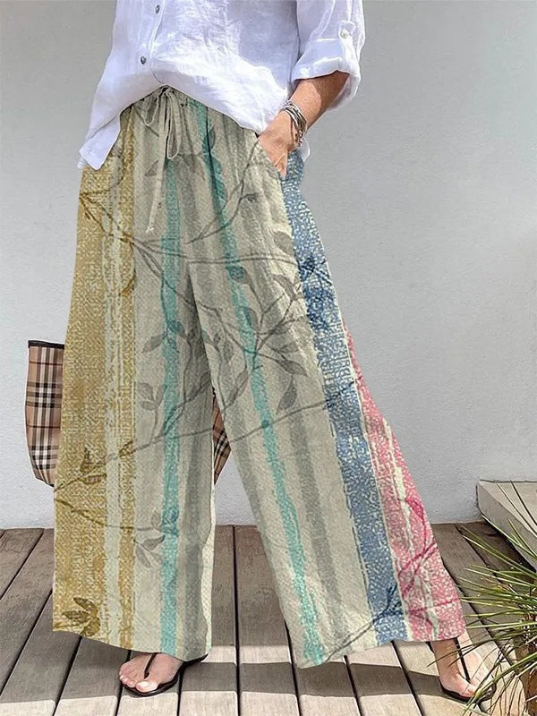 Comfort Loose Printed Trousers