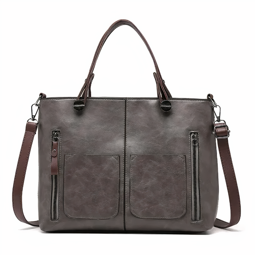 JansenStyle™ Lina - Vintage style leather shoulder bag