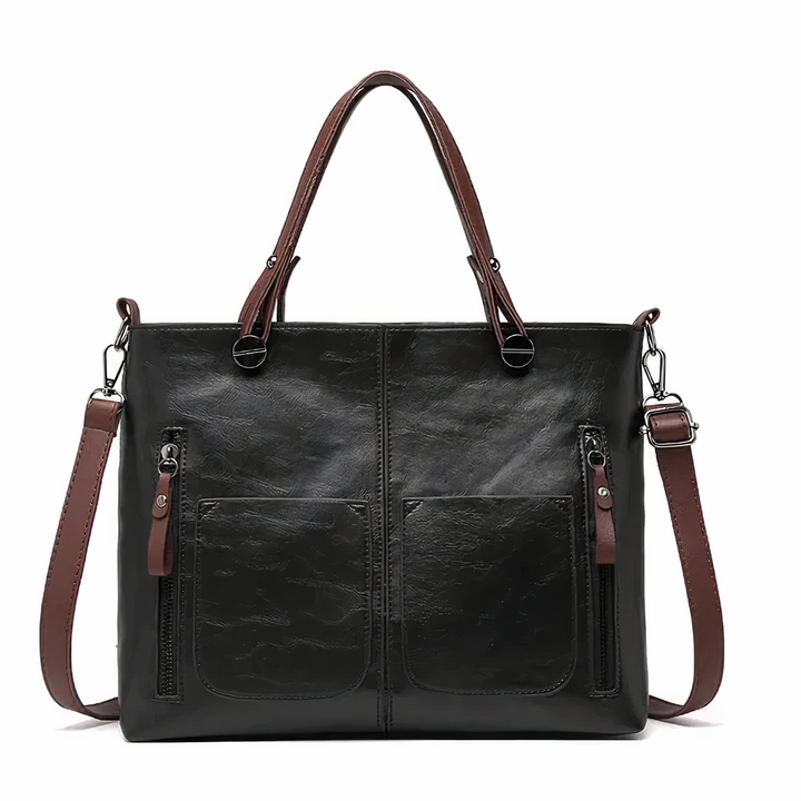 JansenStyle™ Lina - Vintage style leather shoulder bag