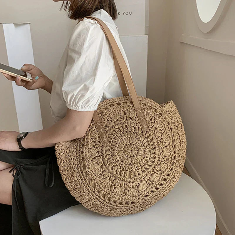 Handcrafted Elegant Multifunctional Straw Handbag