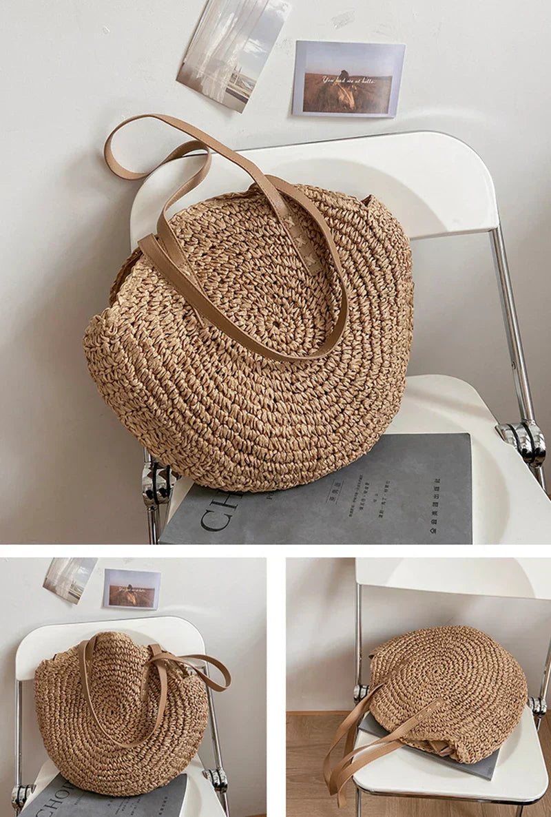 Handcrafted Elegant Multifunctional Straw Handbag