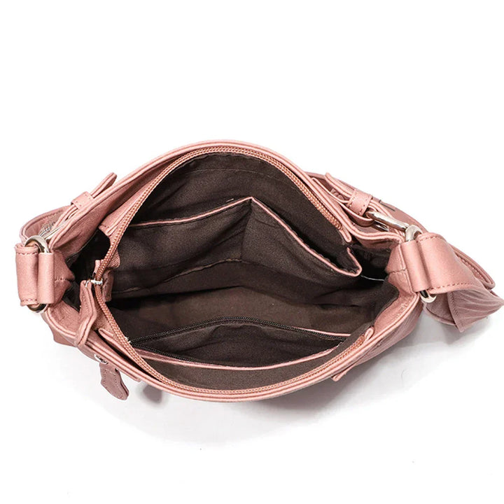 Aria™ – Soft Leather Shoulder Bag with Multiple Pockets