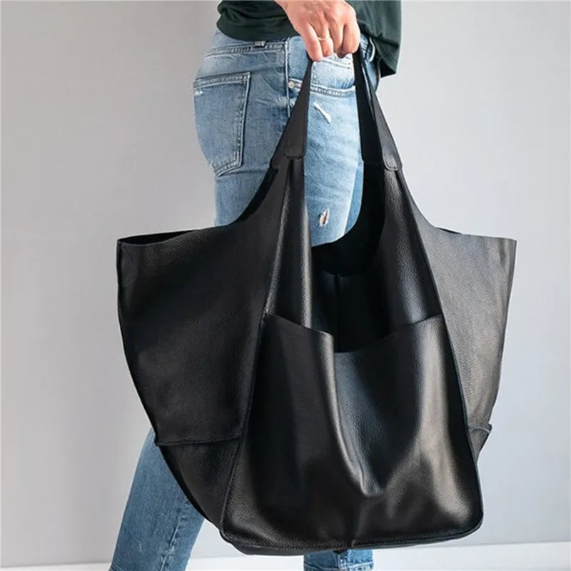 Millicent™ | Oversized Leather Tote Bag