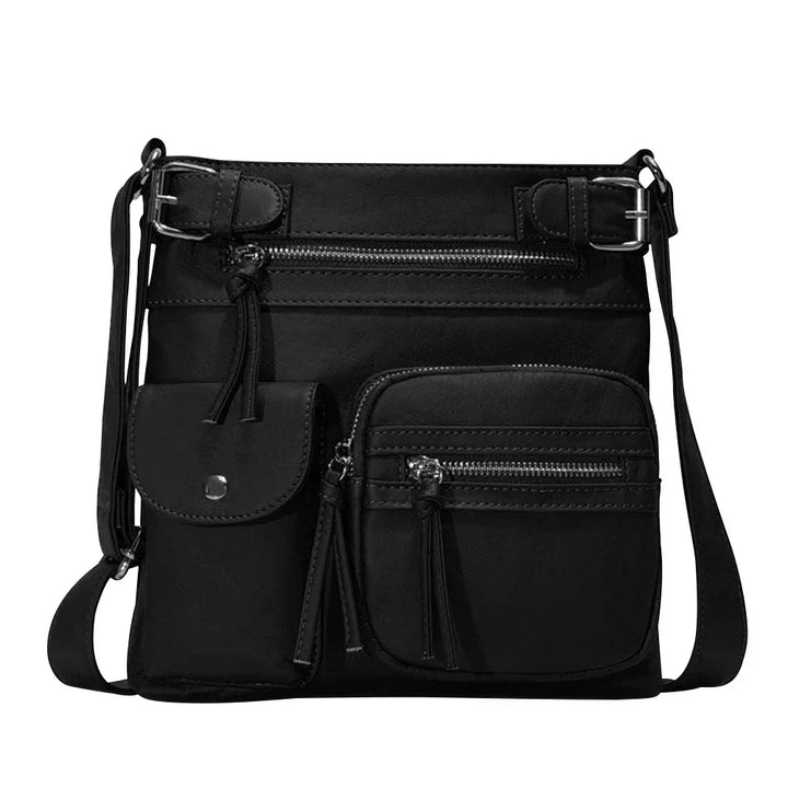 Aria™ – Soft Leather Shoulder Bag with Multiple Pockets