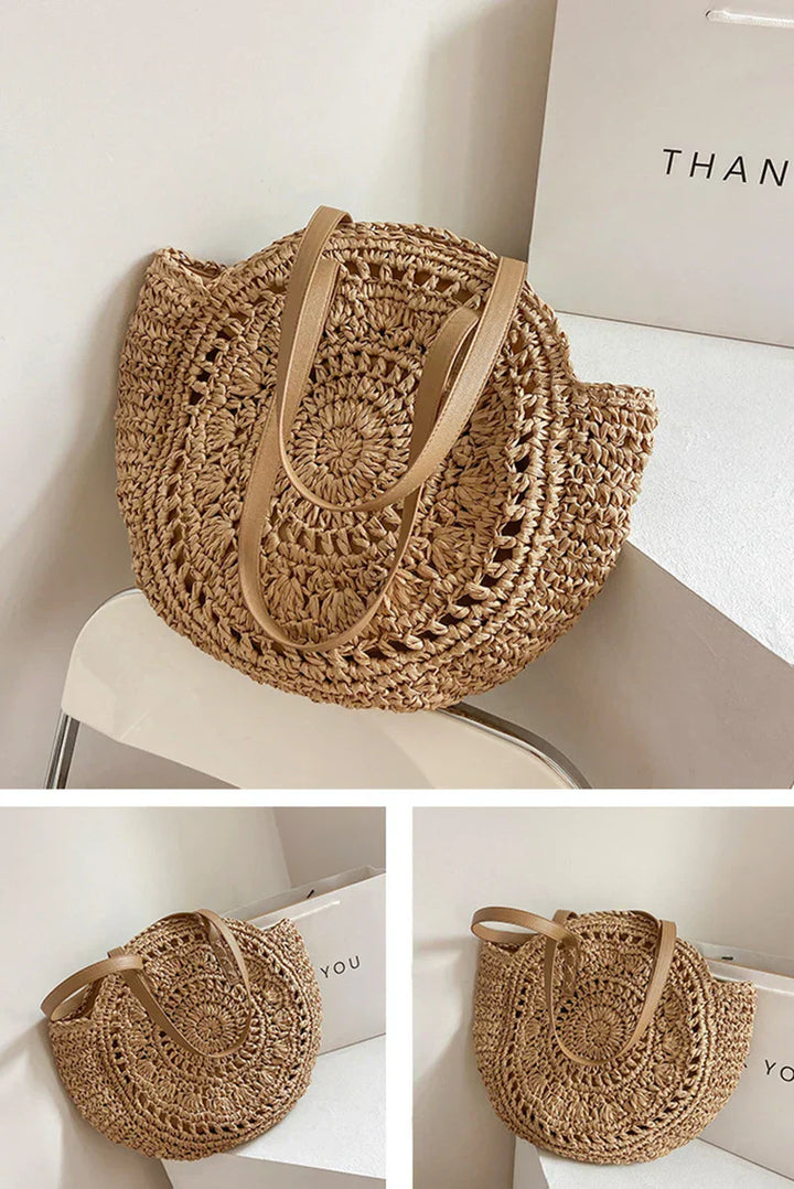 Handcrafted Elegant Multifunctional Straw Handbag