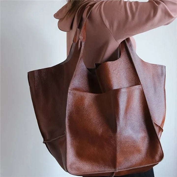 Millicent™ | Oversized Leather Tote Bag