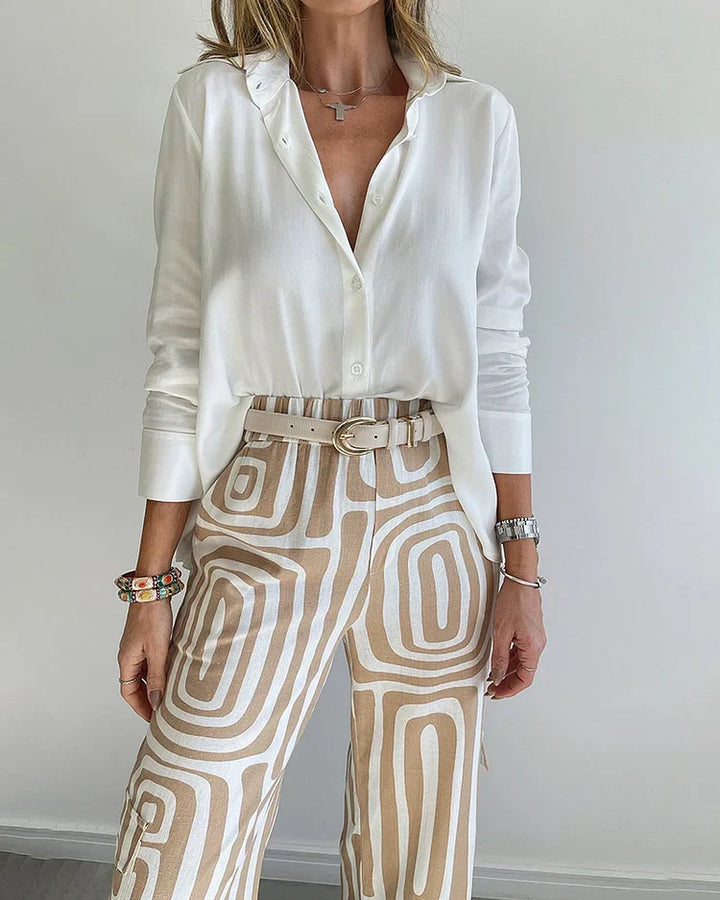 Lapel Two-piece Set