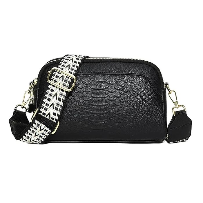 Greta™ - Leather Shoulder Bag with Alligator Pattern