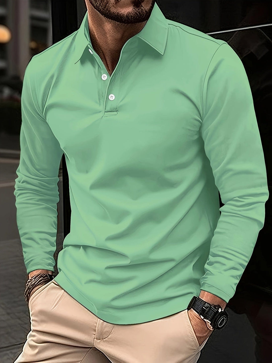 Mark | Long Sleeve Polo Shirt